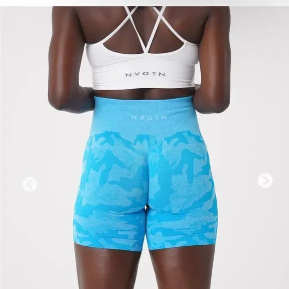 NVGTN Caribbean Camo Seamless Shorts Size XL NWT - Picture 3 of 4